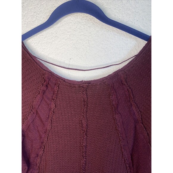 Free People Laguna Waffle Knit Thermal boho long sleeve hippie soft xs - Picture 9 of 12